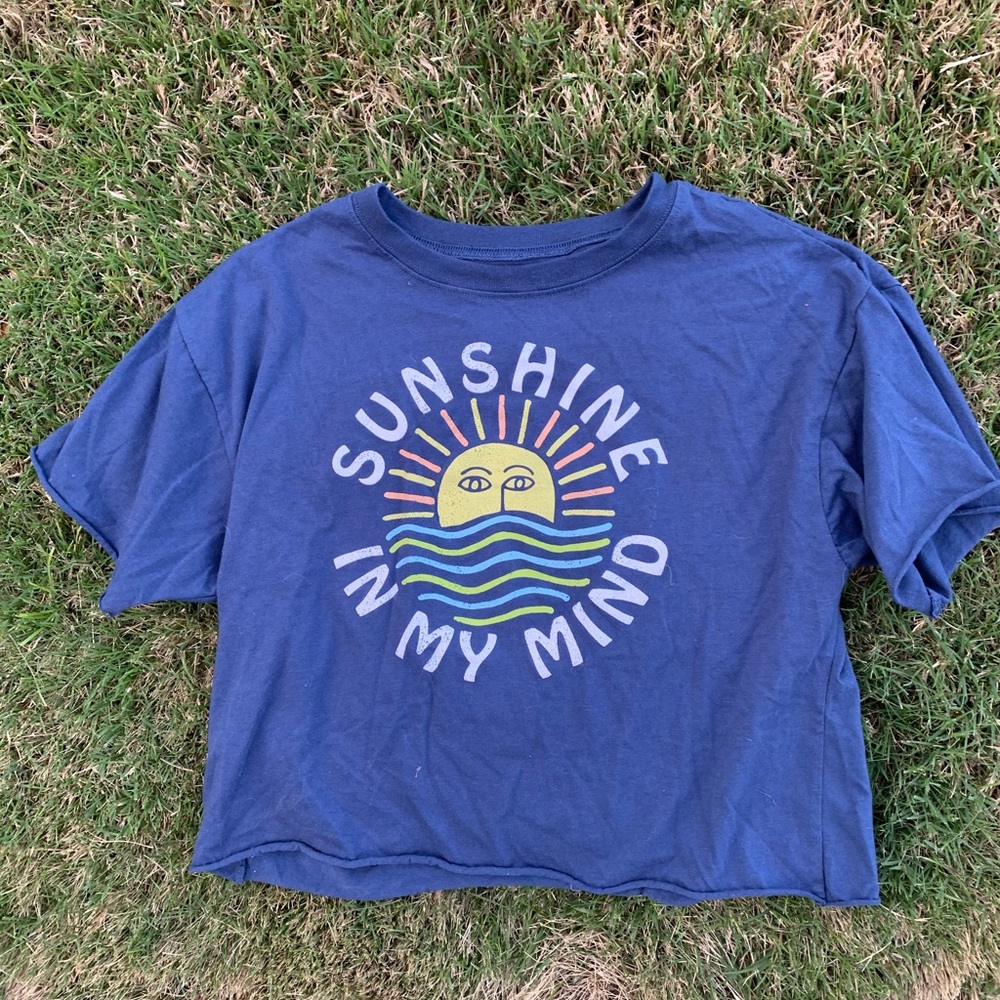 Navy blue crop top